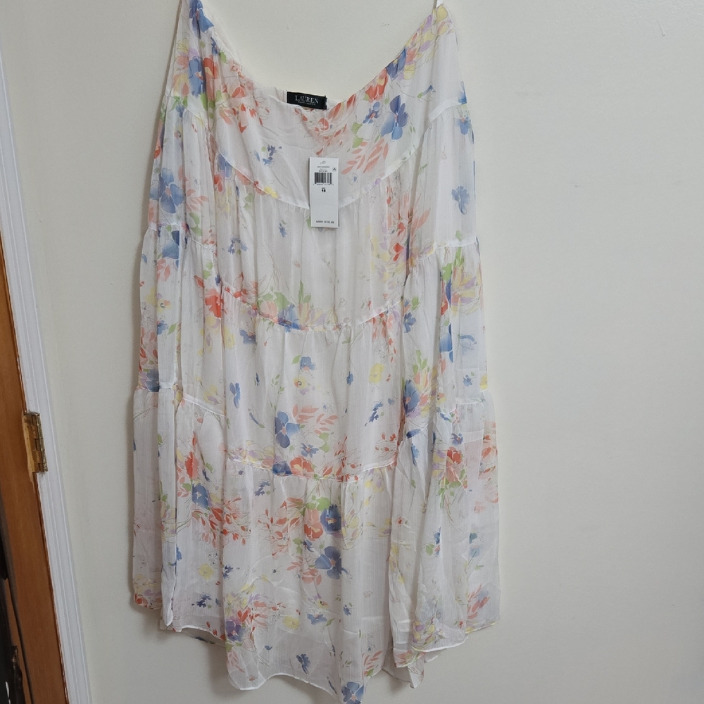Lauren Ralph Lauren Women's Tiered Floral Chiffon Skirt